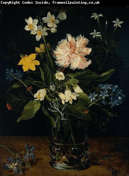 Jan Brueghel Still Life with Flowers in a Glass